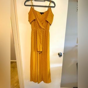 Yellow Polka Dot Romper with Tails